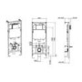 Wall Hung Toilet with Soft Close Seat Cistern Frame and Black Flush - Evan