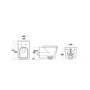 Wall Hung Toilet with Soft Close Seat Cistern Frame and Chrome Flush - Evan
