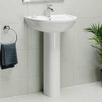 Modern Pedestal Basin 550mm - Addison Modern Pedestal Basin 550mm - Addison