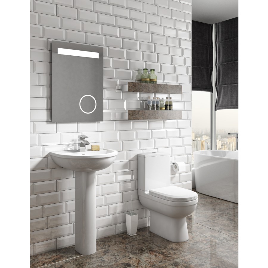 Grade A1 - Modern Pedestal Basin 550mm - Addison
