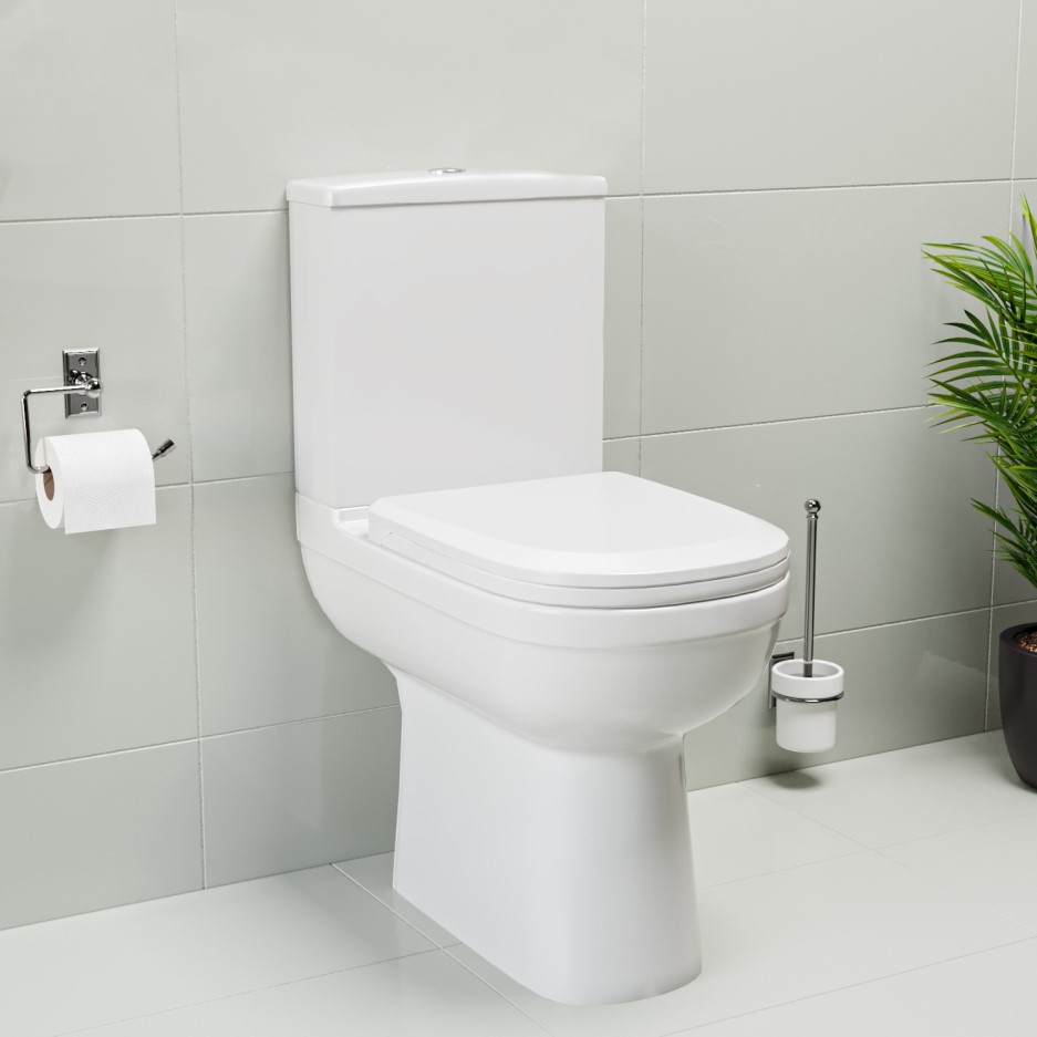 Close Coupled Comfort Height Toilet with Soft Close Seat Addison Better Bathrooms