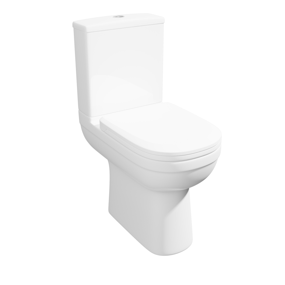 Close Coupled Comfort Height Toilet with Soft Close Seat Addison
