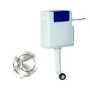 1100mm White Toilet and Sink Unit with Round Toilet and Chrome Flush - Portland