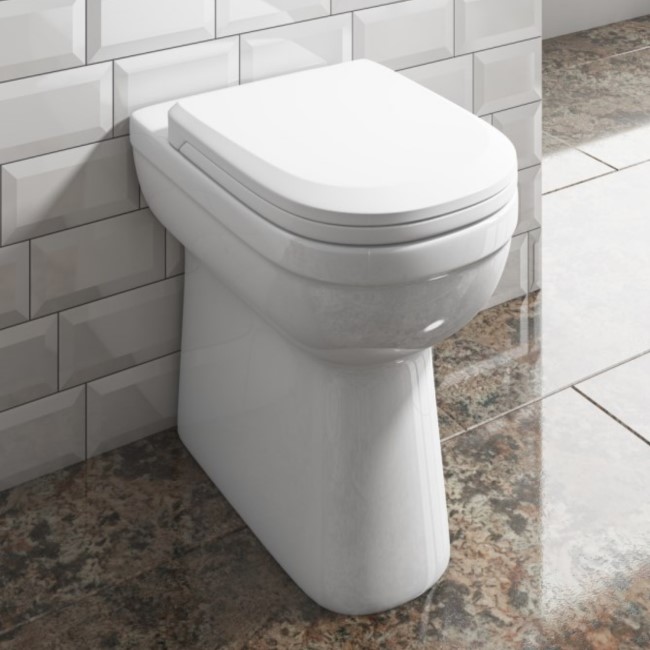 GRADE A1 Back to Wall Comfort Height Toilet with Soft Close Seat