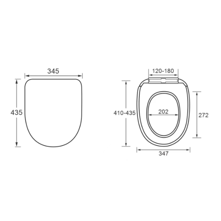 Back to Wall Comfort Height Toilet with Soft Close Seat - Addison
