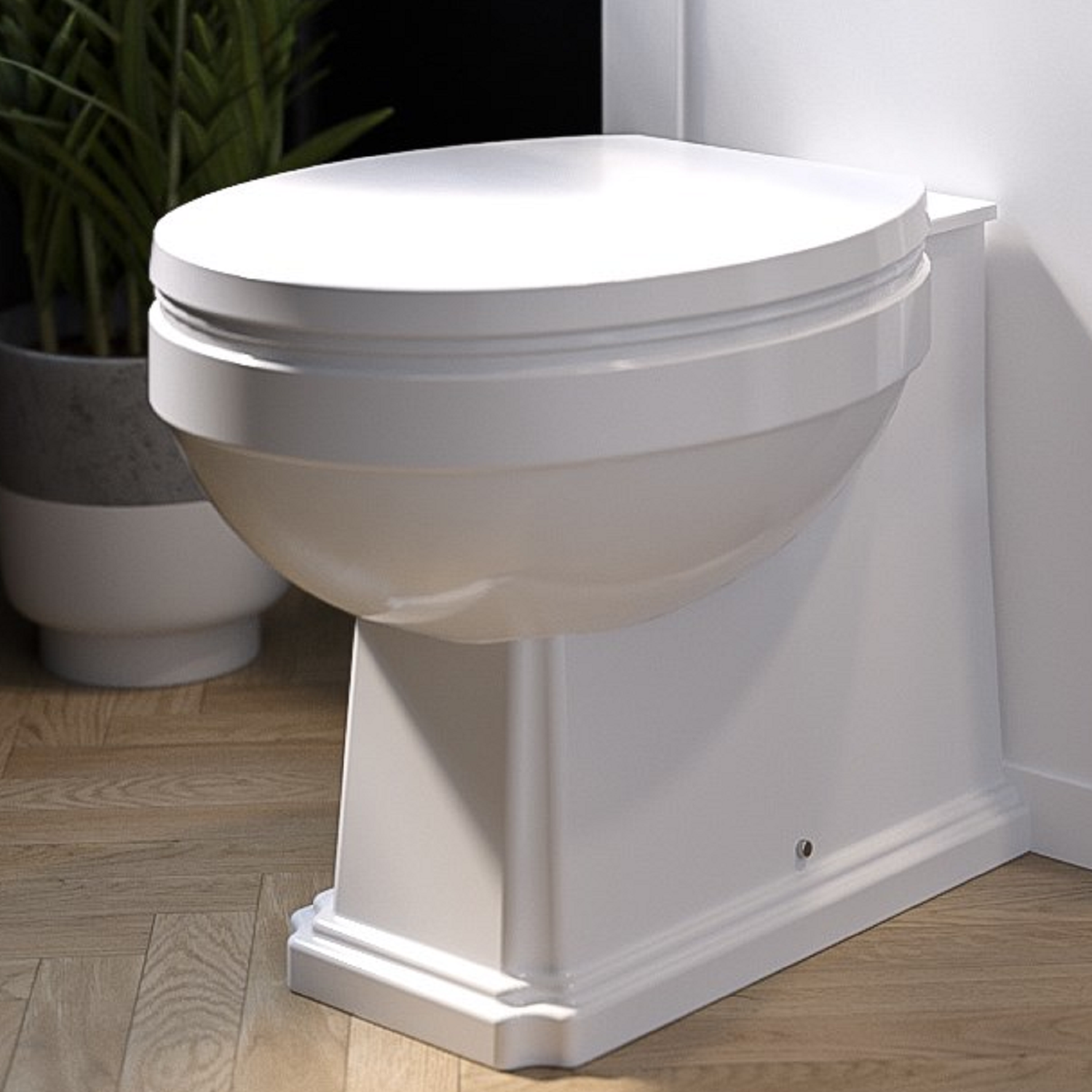 Back to Wall Smart Bidet Round Toilet - Purificare - Better Bathrooms