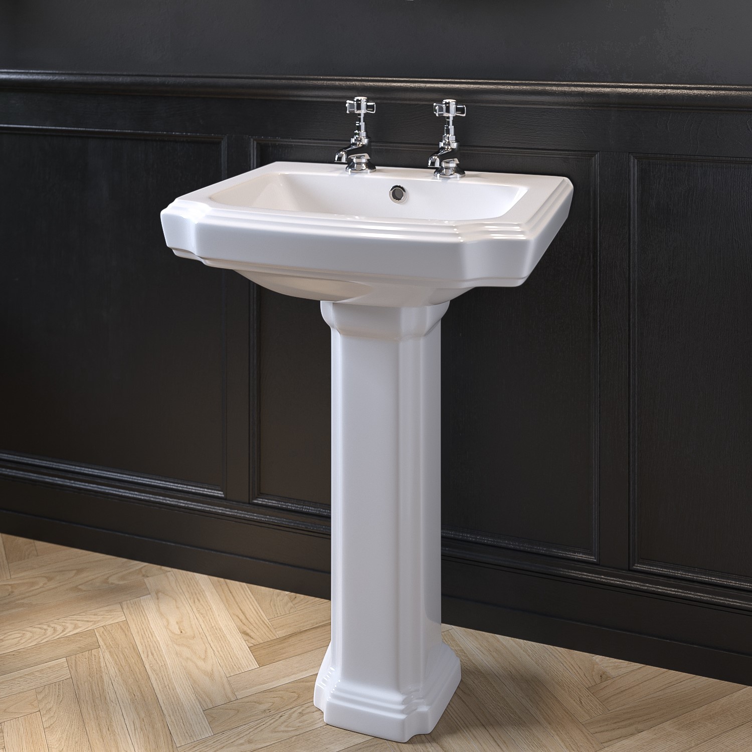 Traditional Pedestal Basin 570mm - Park Royal - Better Bathrooms