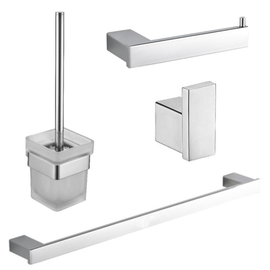 Bexton 4 Piece Bathroom Accessory Set 