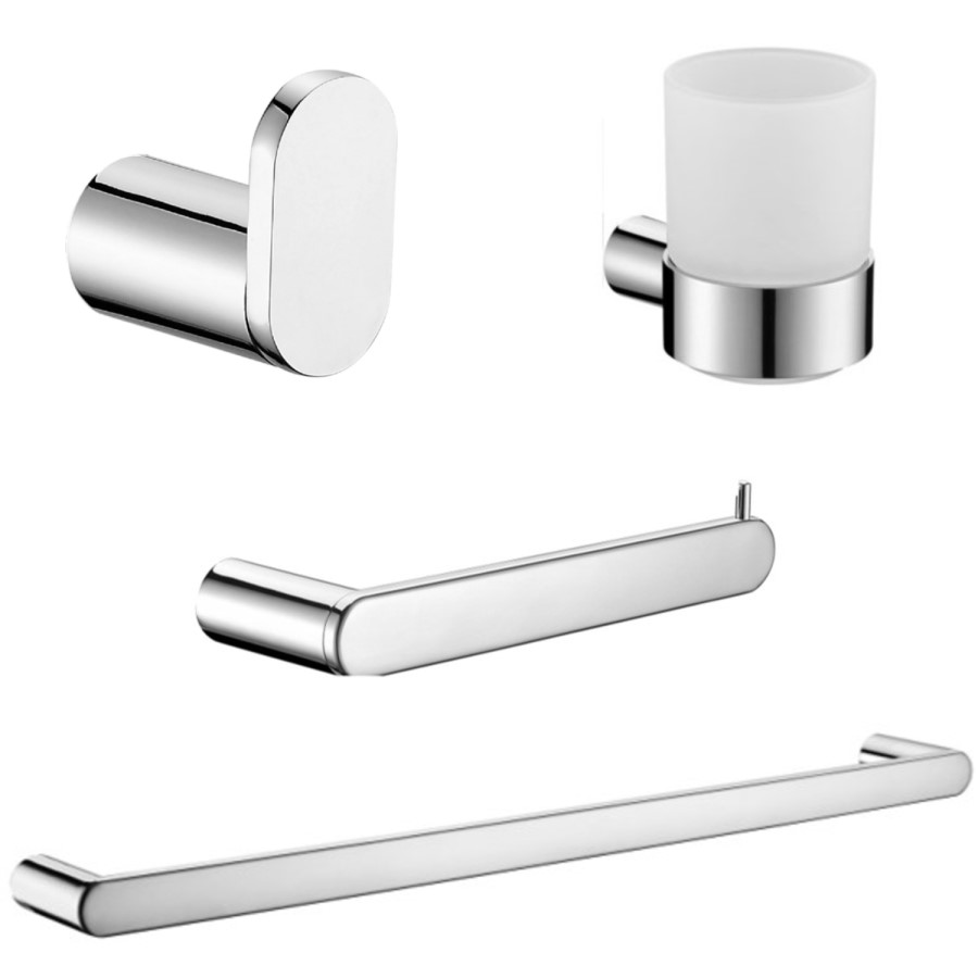Brooke 4 Piece Bathroom Accessory Set 