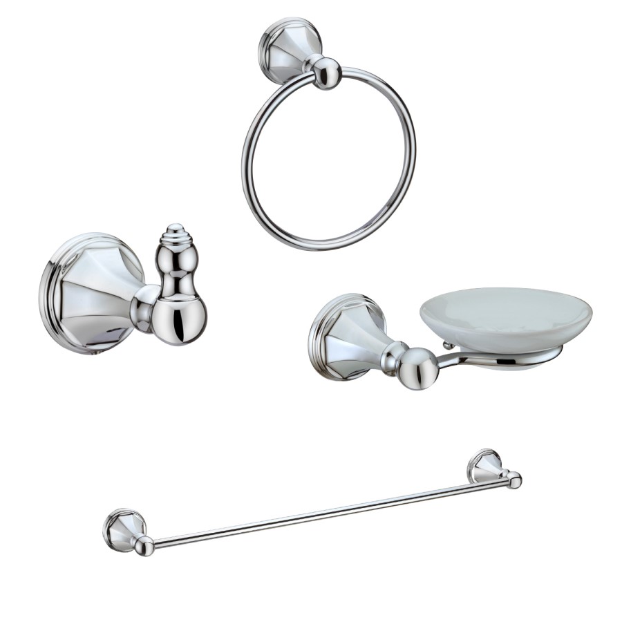 4 Piece Bathroom Accessory Set- Oxbridge 