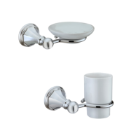 Chrome 2 Piece Bathroom Accessory Set- Oxbridge Chrome 2 Piece Bathroom Accessory Set- Oxbridge