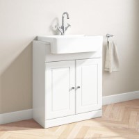 Grade A1 - 670mm Paintable Freestanding Vanity Unit with Basin - Westbury
