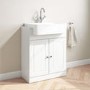 Grade A1 - 670mm Paintable Freestanding Vanity Unit with Basin - Westbury