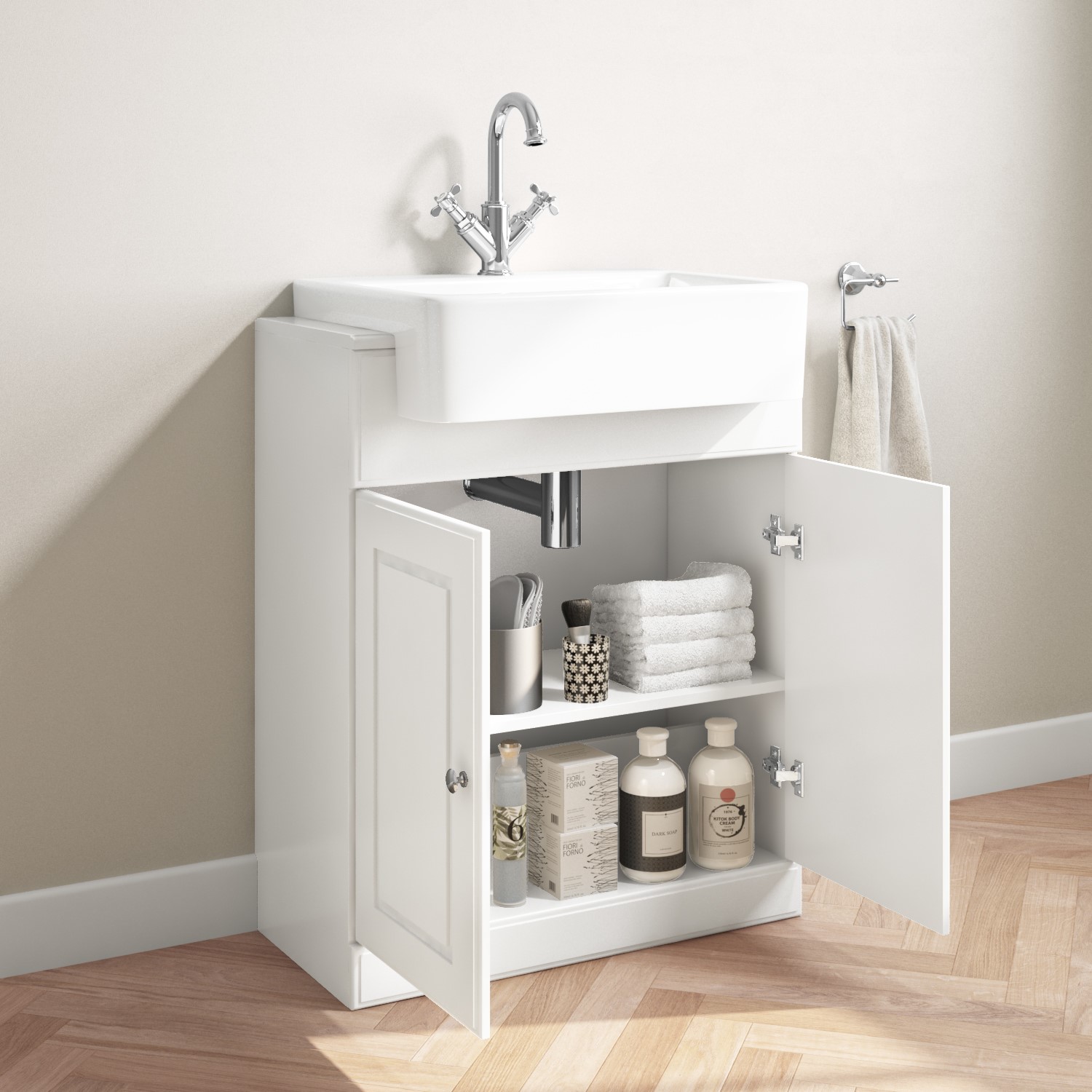 667mm Paintable Freestanding Vanity Unit With Basin Westbury Better Bathrooms 667mm Paintable Freestanding Vanity Unit With Basin Westbury Better Bathrooms