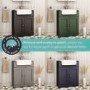Grade A1 - 670mm Paintable Freestanding Vanity Unit with Basin - Westbury