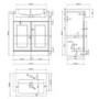 Grade A1 - 670mm Paintable Freestanding Vanity Unit with Basin - Westbury
