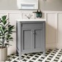 Grade A2 - 600mm Grey Freestanding Vanity Unit with Sink - Avebury