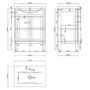 Grade A2 - 600mm Grey Freestanding Vanity Unit with Sink - Avebury