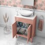 600mm Pink Freestanding Countertop Vanity Unit with Basin - Avebury