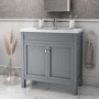 GRADE A1 - 800mm Grey Freestanding Vanity Unit with Basin - Avebury