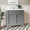 BUN/BeBa_27036/77625 800mm Grey Freestanding Vanity Unit with Basin - Avebury