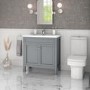 GRADE A1 - 800mm Grey Freestanding Vanity Unit with Basin - Avebury