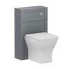 500mm Grey Back to Wall Unit with Square Toilet - Avebury