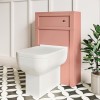 500mm Pink Back to Wall Unit with Modern Toilet - Avebury