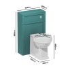 500mm Green Back to Wall Unit with Traditional Toilet - Avebury