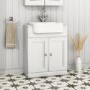 GRADE A2 - 670mm White Freestanding Vanity Unit with Basin - Westbury