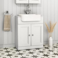 GRADE A2 - 670mm White Freestanding Vanity Unit with Basin - Westbury