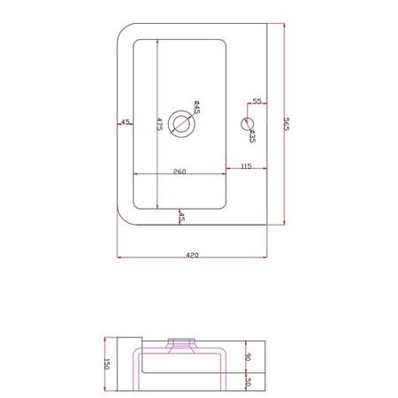GRADE A2 - 670mm White Freestanding Vanity Unit with Basin - Westbury