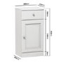 1740mm White Freestanding Double Vanity Unit with Basin and Storage Unit - Westbury