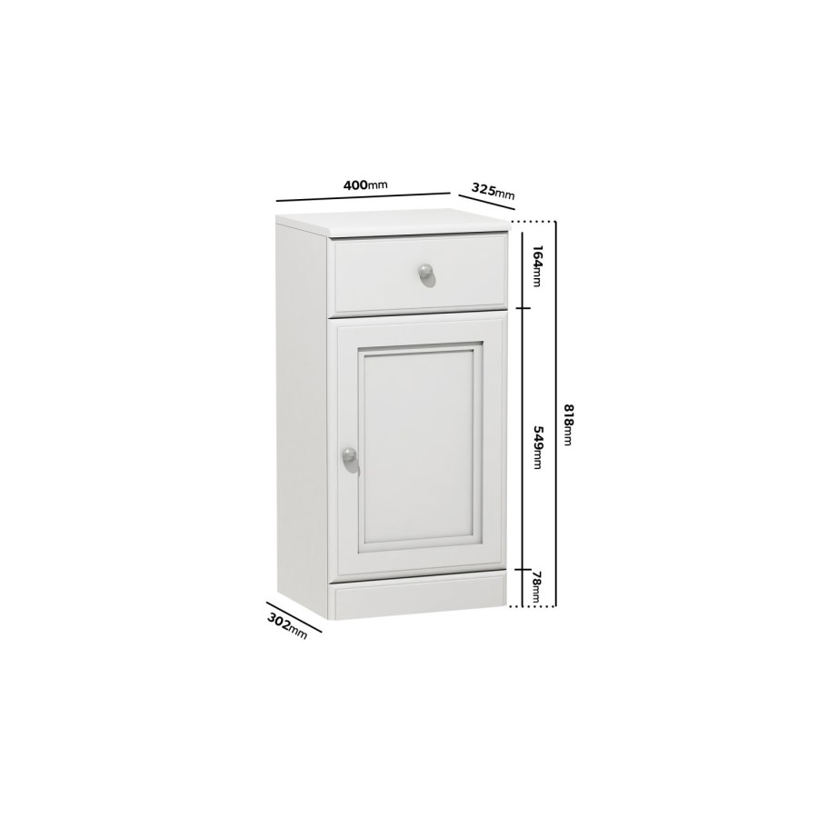 1740mm White Freestanding Double Vanity Unit with Basin and Storage Unit - Westbury