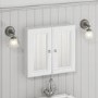 1200mm White Toilet and Sink Unit with Traditional Toilet and Mirrored Wall Cabinet - Westbury