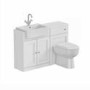 1200mm White Toilet and Sink Unit with Traditional Toilet - Westbury