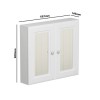 Double Door White Mirrored Bathroom Cabinet 667 x 600mm - Westbury
