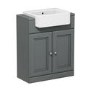 670mm Dark Grey Freestanding Vanity Unit with Basin - Westbury