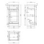 1600mm Dark Grey Toilet and Sink Unit with Traditional Toilet and Storage Unit - Westbury