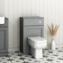 Westbury 500mm WC Unit with Seren Toilet - Matt Mid Grey