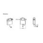 500mm Blue Back to Wall Unit with Chrome Flush and Tabor Toilet - Ashford
