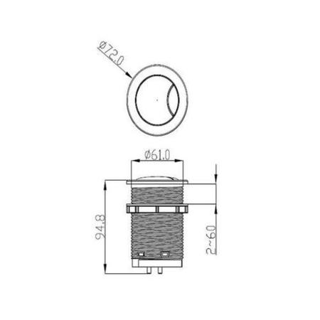 500mm Blue Back to Wall Unit with Brass Flush and Tabor Toilet - Ashford