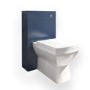 Grade A2 - 500mm Blue Back to Wall Toilet Unit and chrome fittings - Ashford