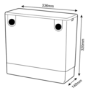 Grade A2 - 500mm Blue Back to Wall Toilet Unit and chrome fittings - Ashford