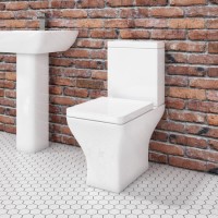 Close Coupled Rimless Toilet with Soft Close Seat - Austin Close Coupled Rimless Toilet with Soft Close Seat - Austin