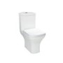 Cloakroom Suite with Pedestal Basin and Square Close Coupled Corner Toilet
