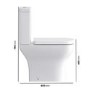 Close Coupled Rimless Comfort Height Short Projection Toilet with Soft Close Seat - Austin