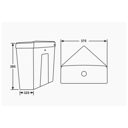 Close Coupled Corner Cloakroom Toilet with Soft Close Seat - Austin