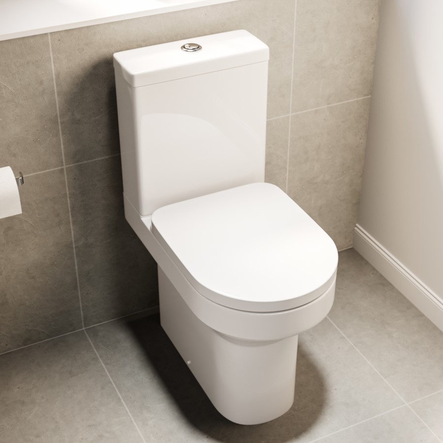 Close Coupled Toilet with Soft Close Wrap Seat - Pendle