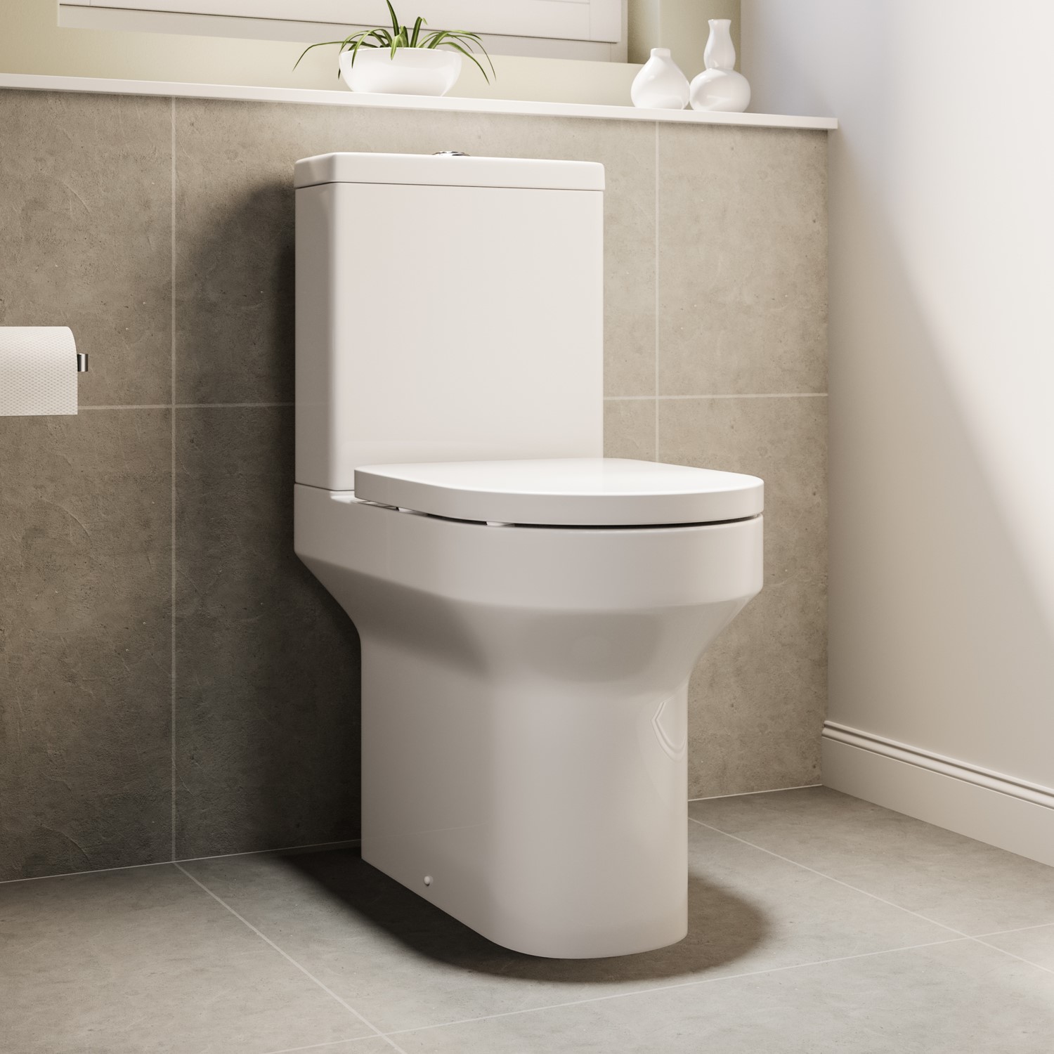 Pendle White Close Coupled Comfort Height Toilet With Soft Close Seat